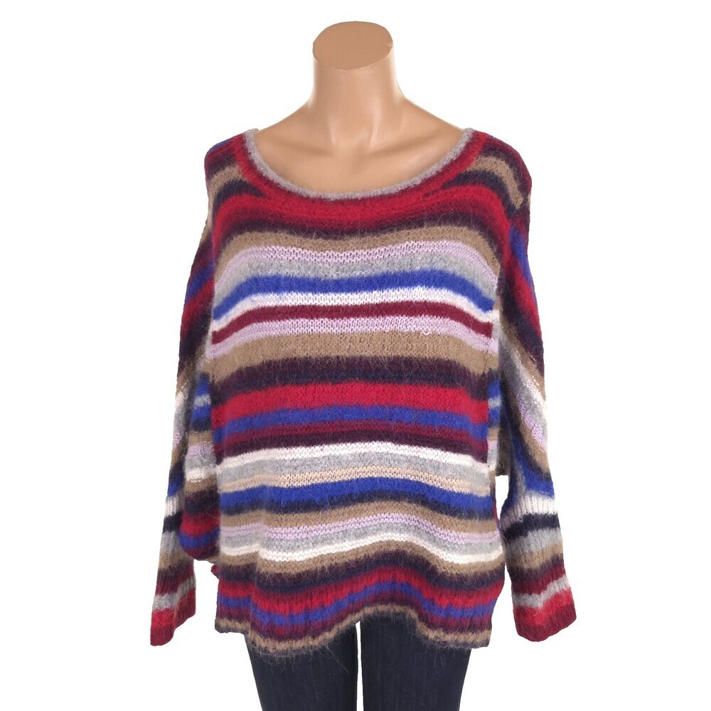 ELEVEN SIX Sonya Stripe Sweater Size M/L Womens Baby Alpaca Blend $348